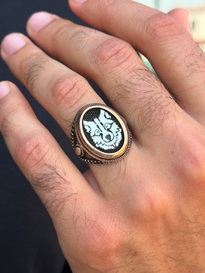 Wolf Ring for Men's Sterling Silver 925s