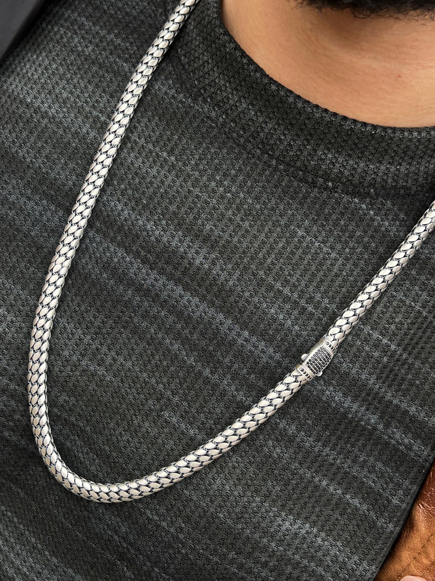 Skin Chain-Pure Sterling Silver 925s-(72cm-8mm)