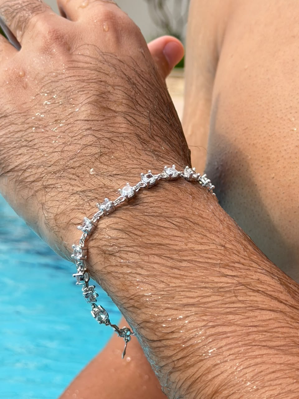 Clear Zirconia Bracelet Sterling Silver 925s |(18+4cm Extension)