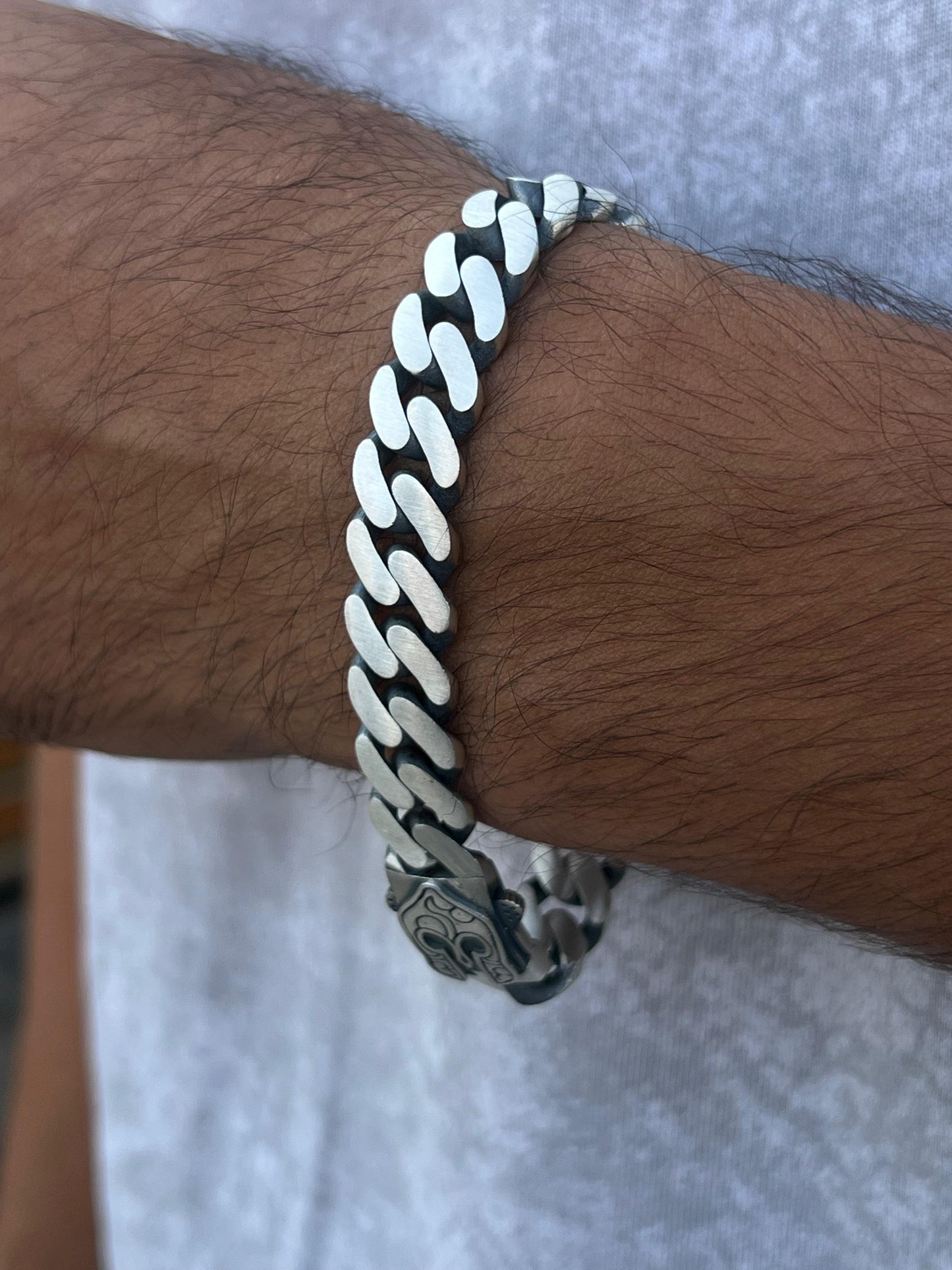 Soldier Bracelet for Men's Sterling Silver 925s-20,5cm-12mm