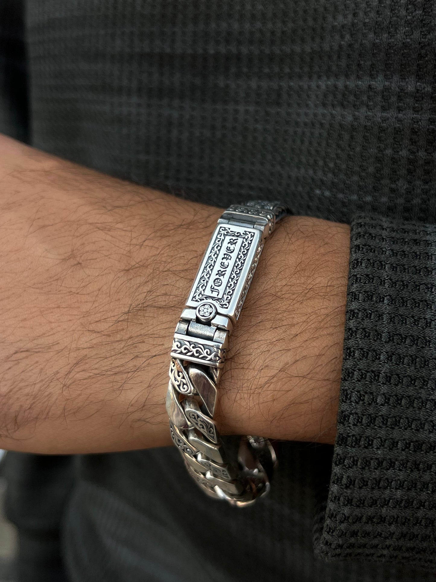 Rare TwoFuse Bracelet Sterling Silver 925s-(22cm-12mm)