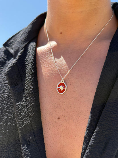 RED Northbound Necklace in Sterling Silver 925s