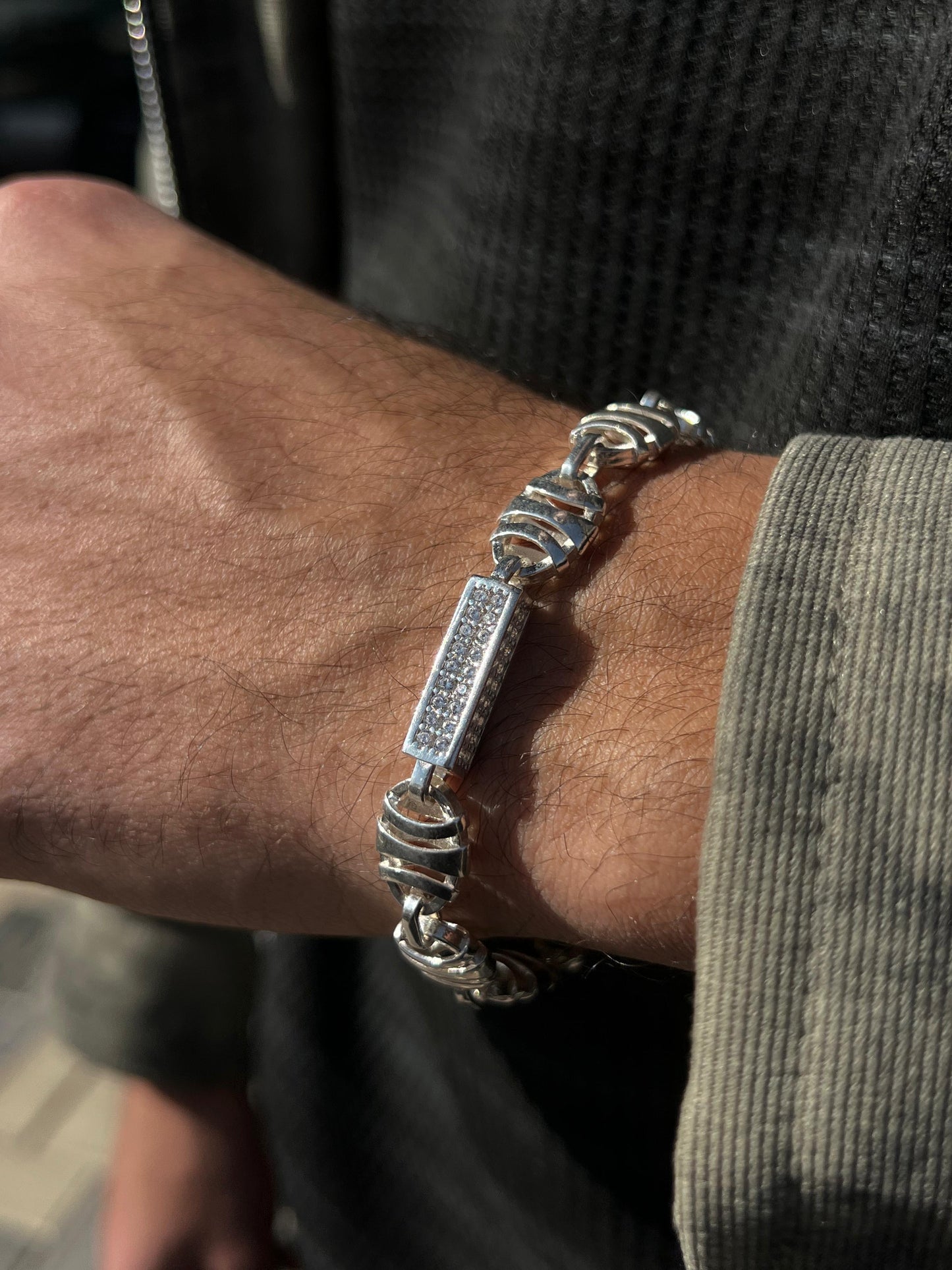 Gladiator Ice Elite Bracelet S925 Sterling Silver (20.5cm-12mm)