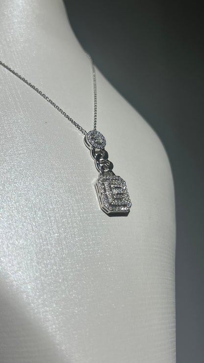 Clear cubic half set pure silver S925-