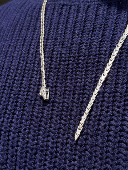 Exclusive ⭕️ Snake-themed chain for Men's Sterling Silver 925s
