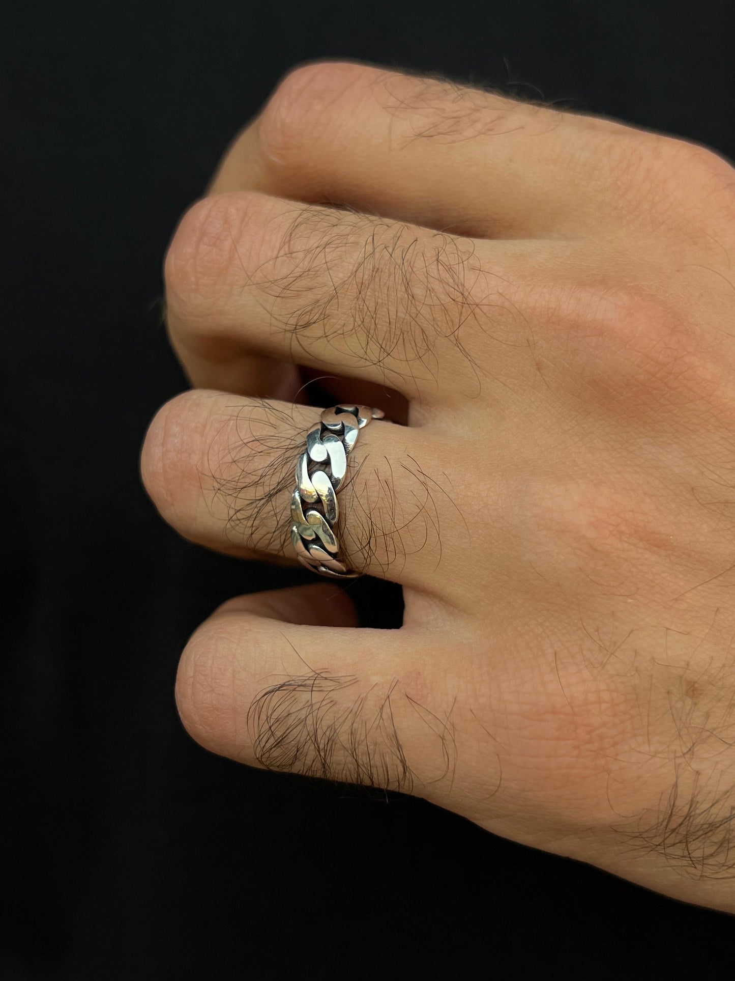 Thin Grommet band Ring -for Men's Sterling Silver 925s
