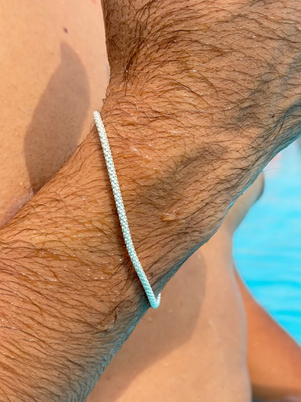 White Vellum Bracelet Sterling Silver 925s-(2.6mm)