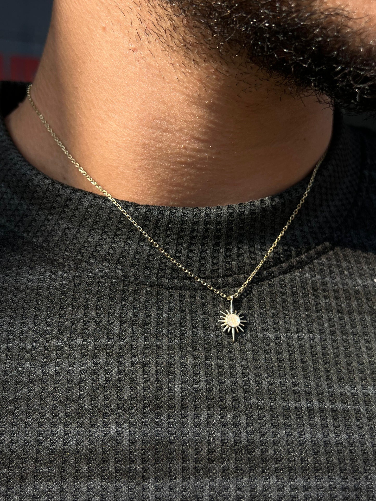 GOLD Plated Star Necklace for Men's Sterling Silver 925s