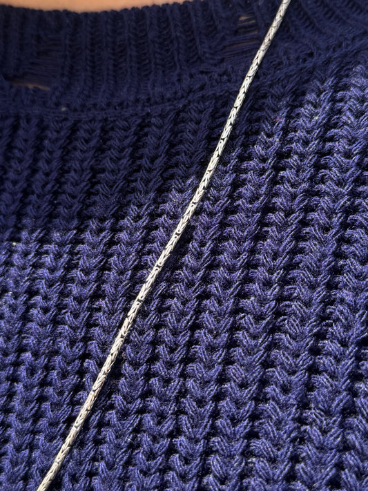 King Necklace Sterling Silver 925s(65cm-2mm)