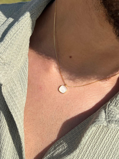 Gold plated pearl Necklace for Men's Sterling Silver 925s