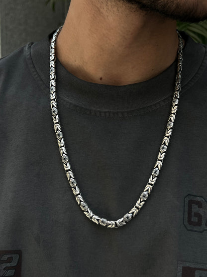 Blue Lotus Necklace for Men's Sterling Silver 925s