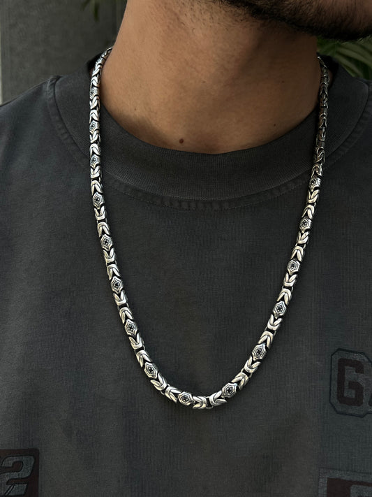Blue Lotus Necklace for Men's Sterling Silver 925s