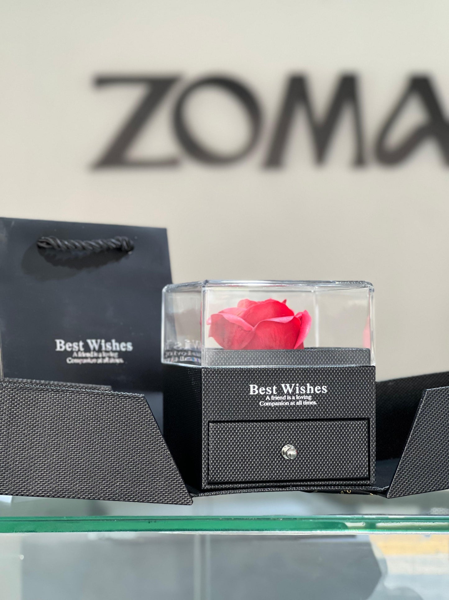 Black bow tie Flower Valentine’s Box Drawer ❤️‍🔥