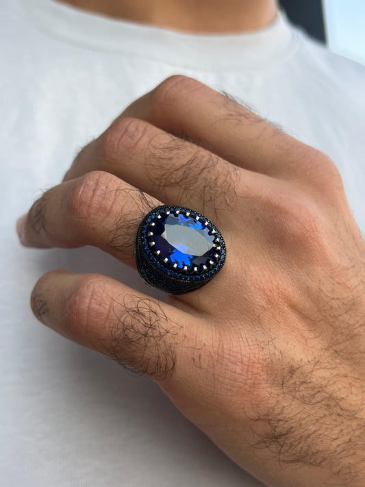 Blue Flame Ring -Sterling Silver 925s