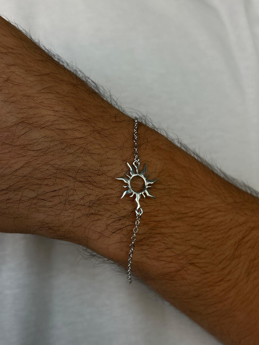 Sun Bracelet for Men's Sterling Silver 925s