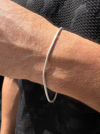 Rattail Bracelet for Men's Sterling Silver 925s