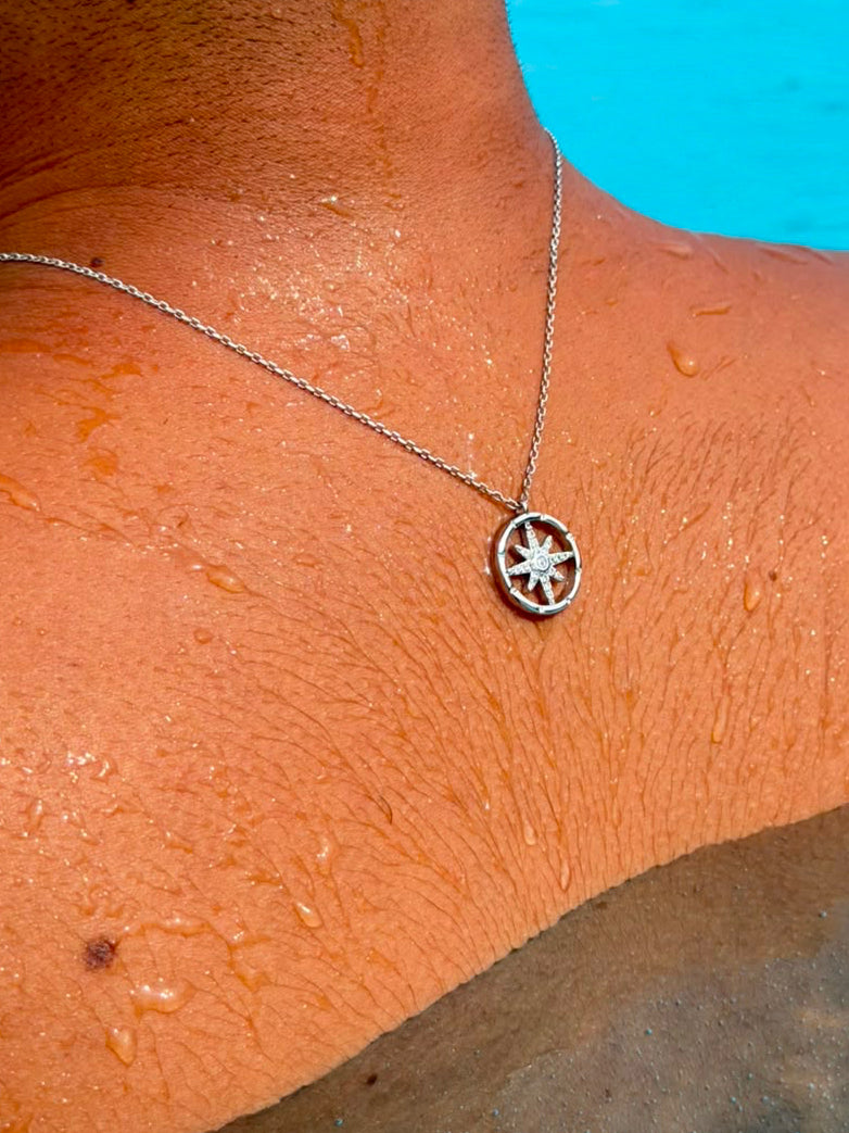 Northstar Necklace for Men's Sterling Silver 925s -48cm