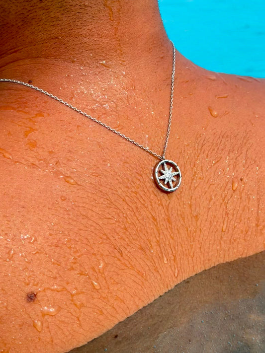 Northstar Necklace for Men's Sterling Silver 925s -48cm