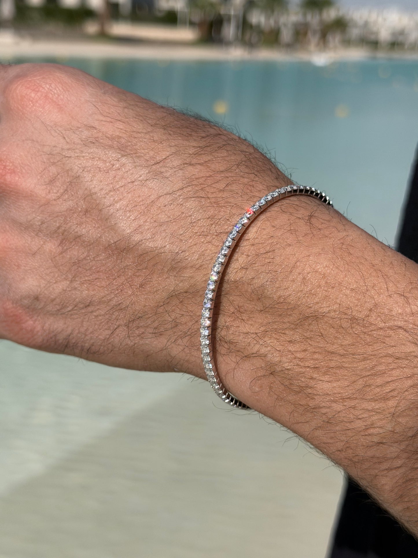 2.7mm Elastic Tennis Bracelet in Sterling Silver925s