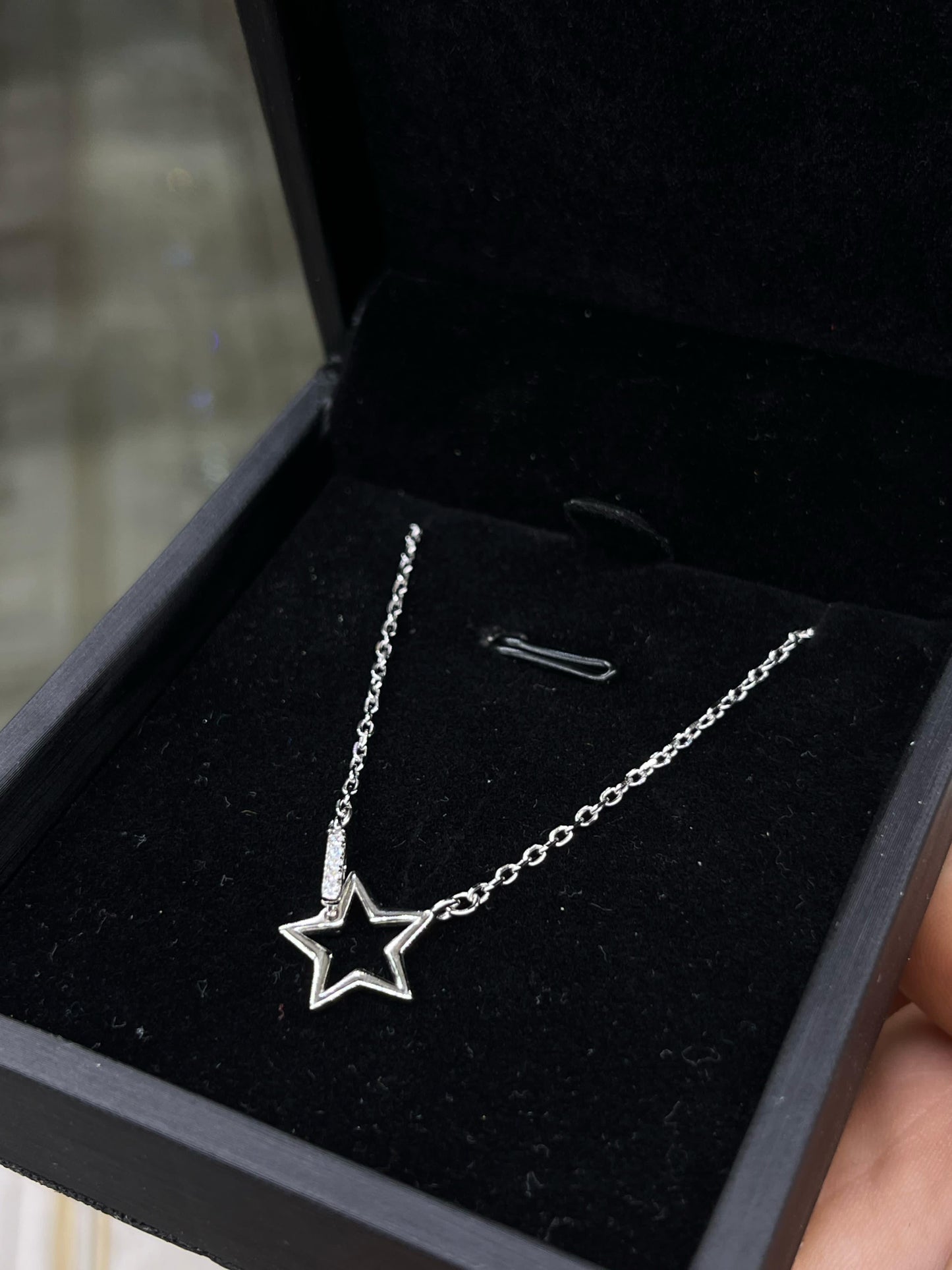 Star Necklace -sterling Silver-925s