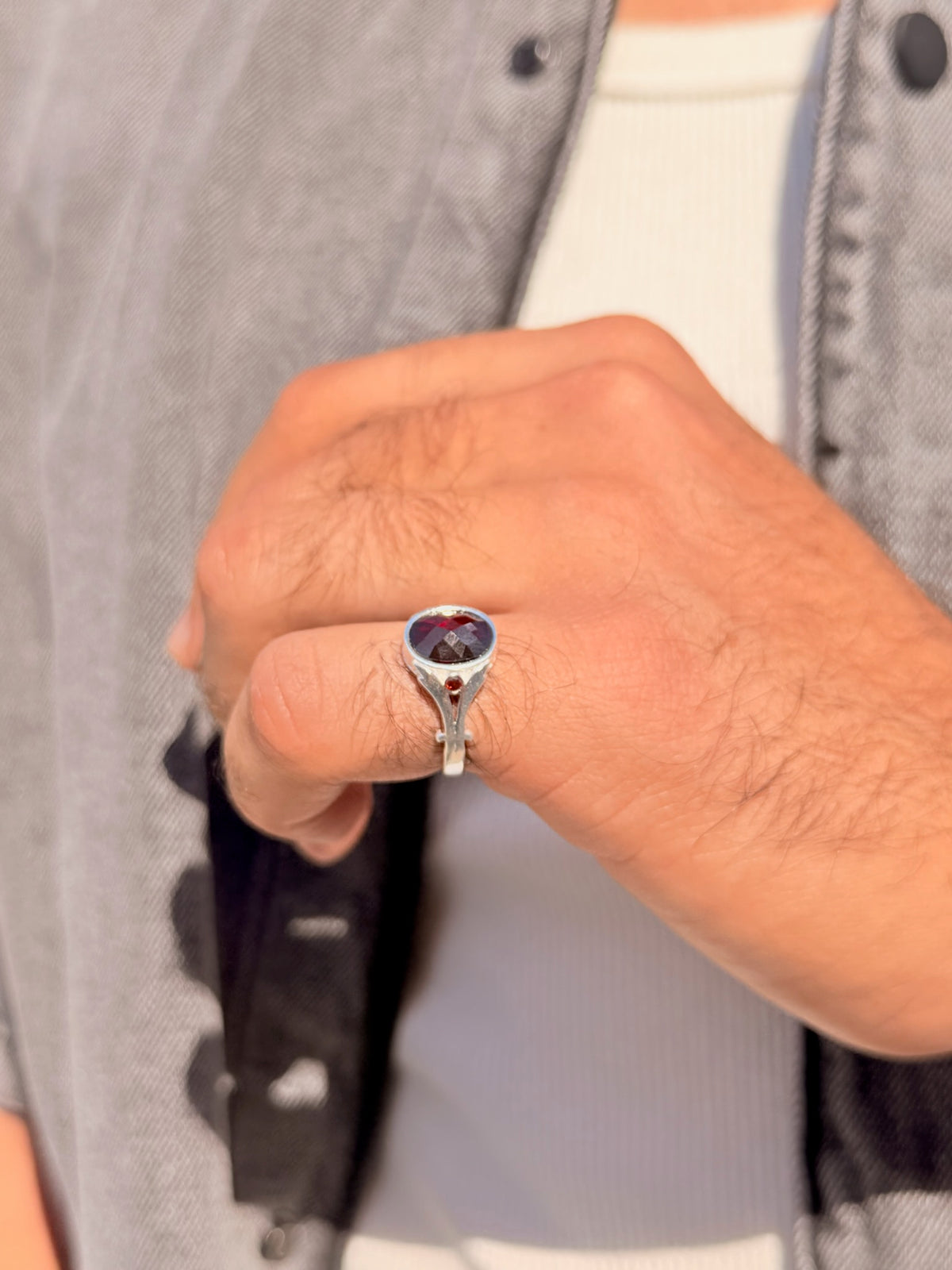 Emeraldon Ring in Sterling Silver 925s