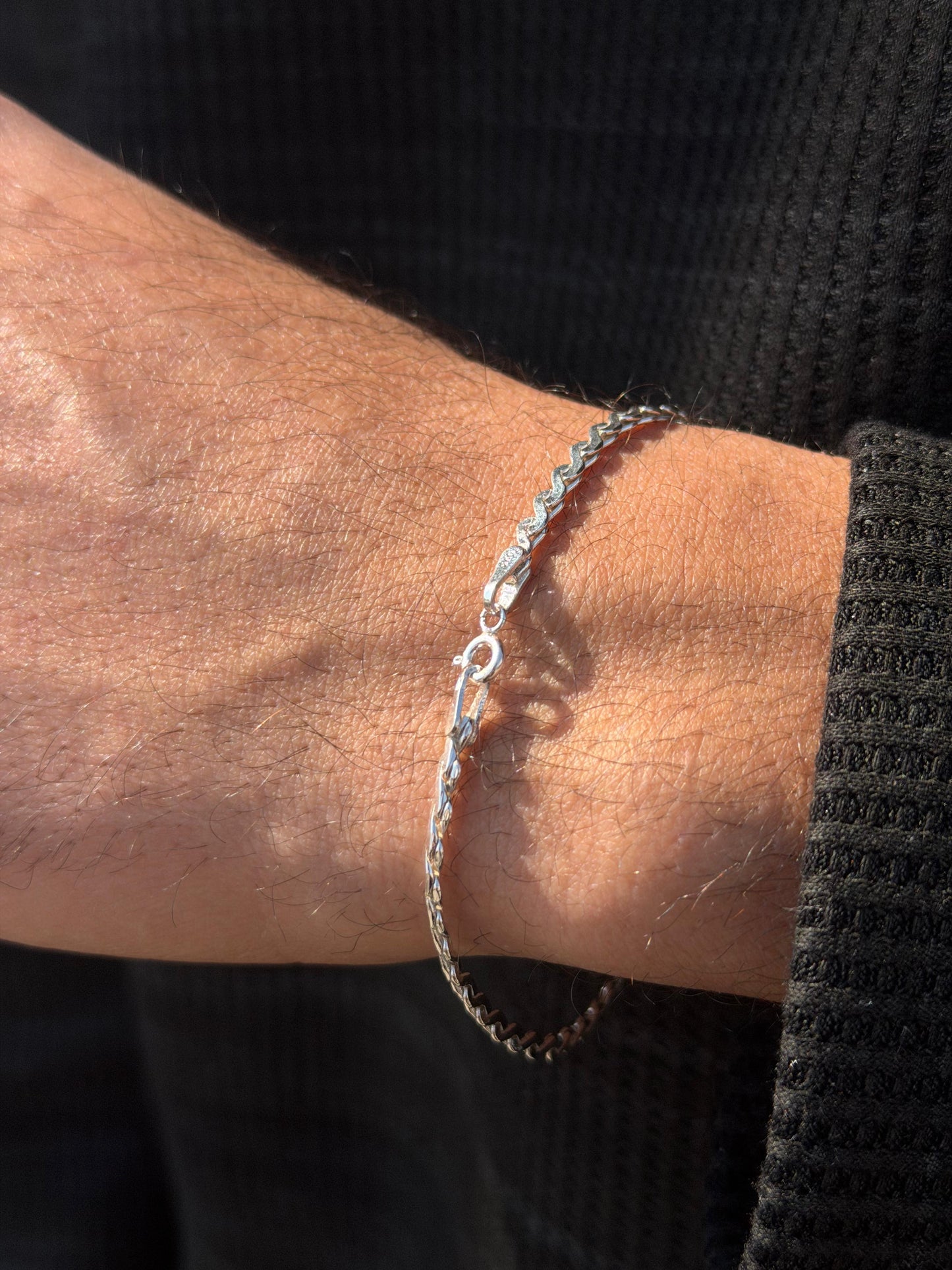 Braided S925 Sterling Silver Bracelet