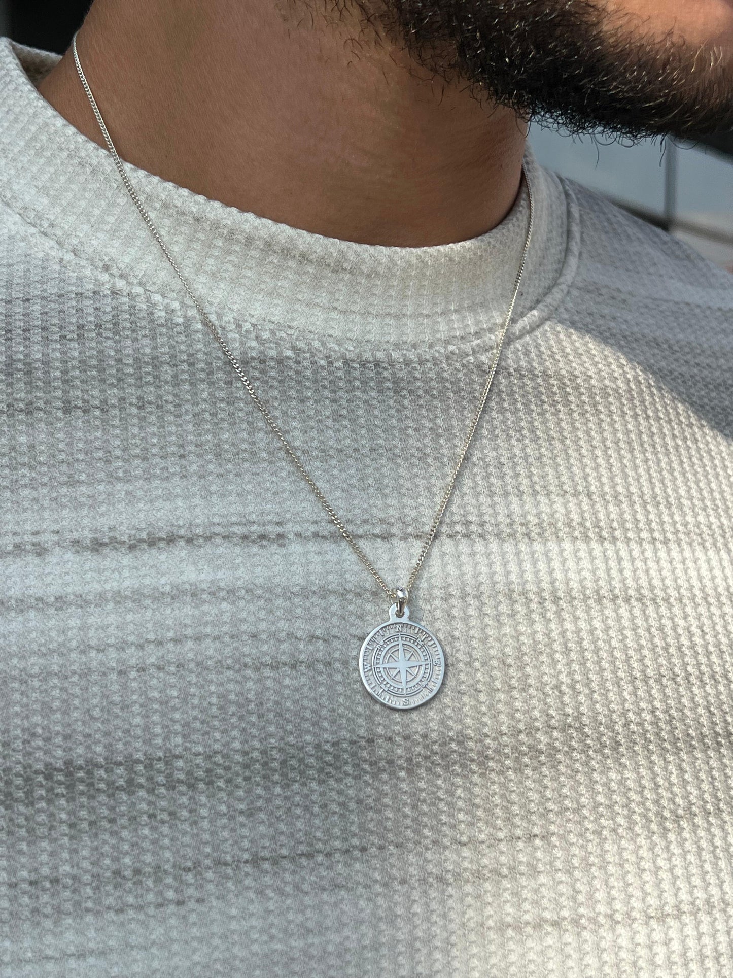 Compass Necklace Sterling Silver 925s