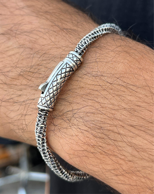 Viper Chain Bracelet for Men's Sterling Silver 925s-19cm