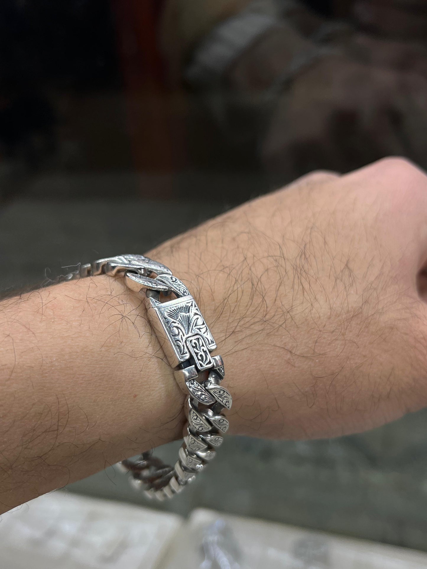 Alpha King Tiger head bracelet for men 925s