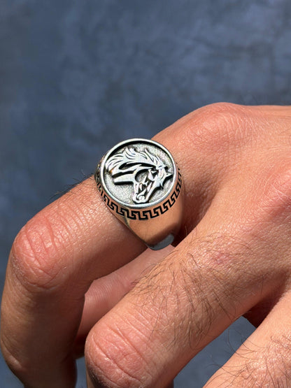 Fenrir Horse Ring -for Men's Sterling Silver 925s
