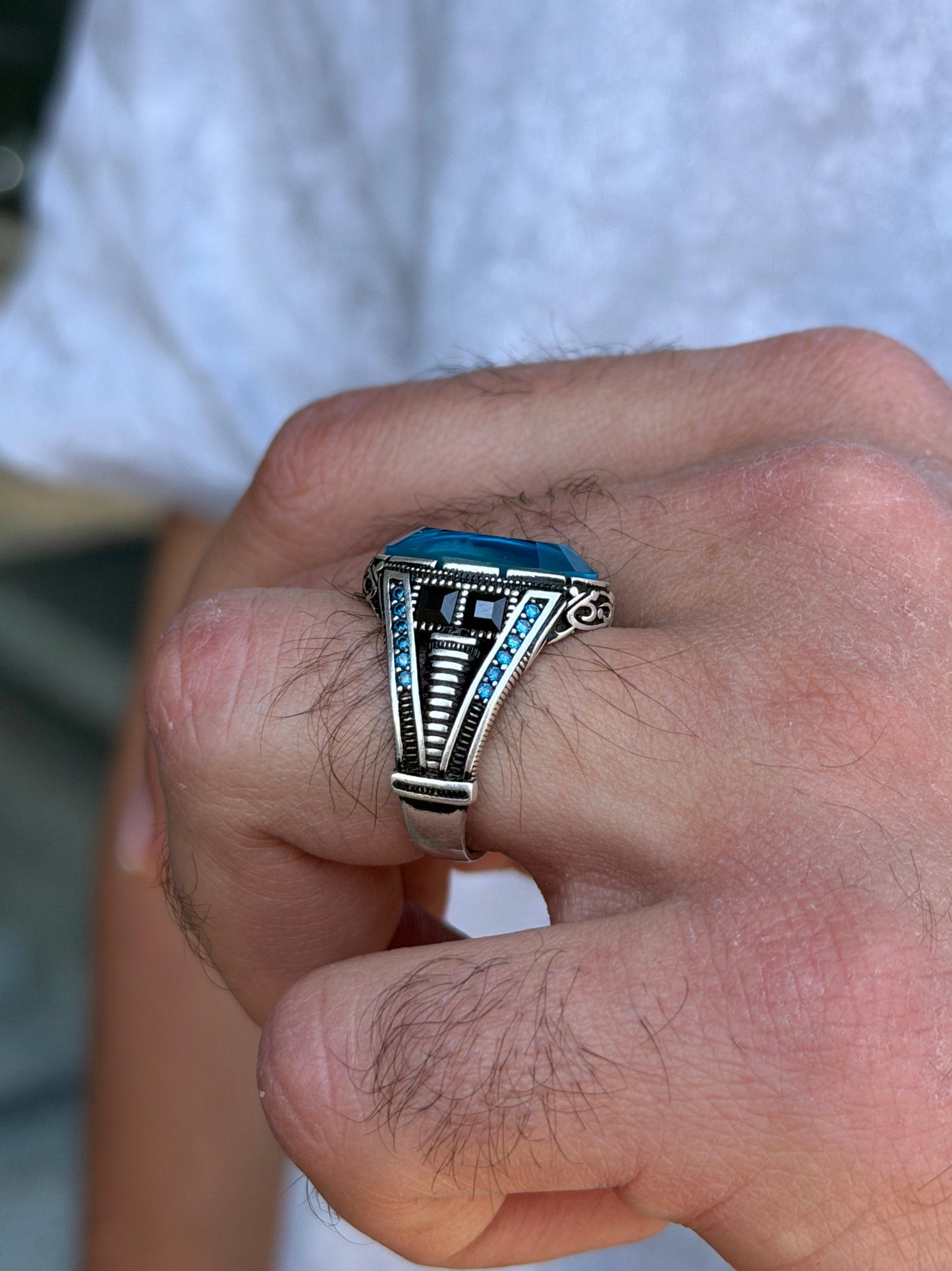 AQUA CORE Ring -for Men's Sterling Silver 925s