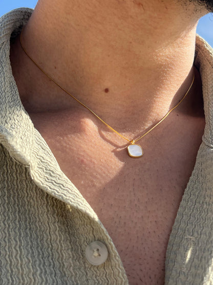 Gold plated pearl Necklace for Men's Sterling Silver 925s