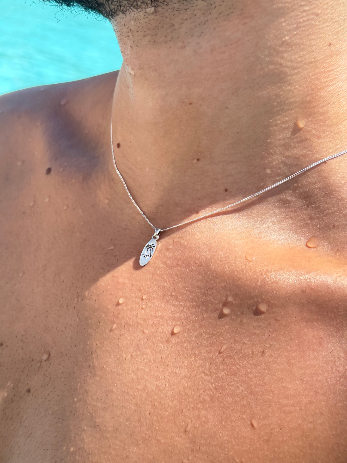Hawaii Tag Necklace in Sterling Silver 925s