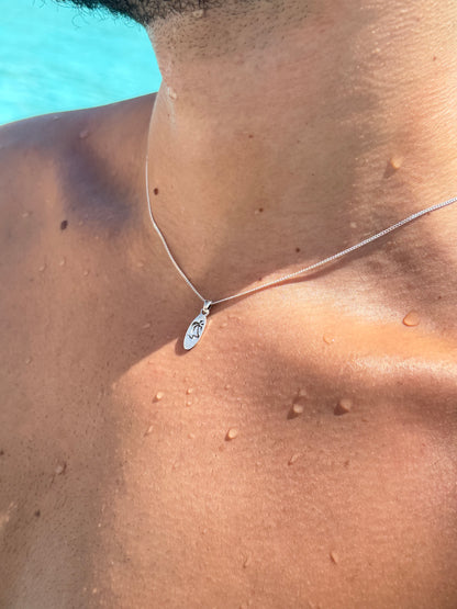 Hawaii Tag Necklace in Sterling Silver 925s