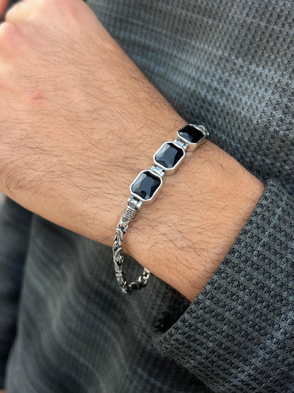 Trio King bracelet for men-Pure925s (21cm)