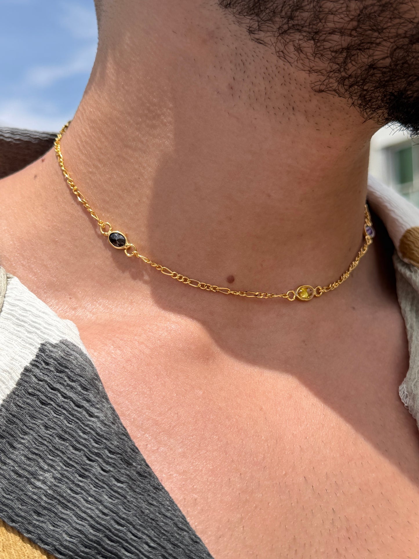 PRIME Figaro Chain Sterling Silver 925s-Fine Gold Plated