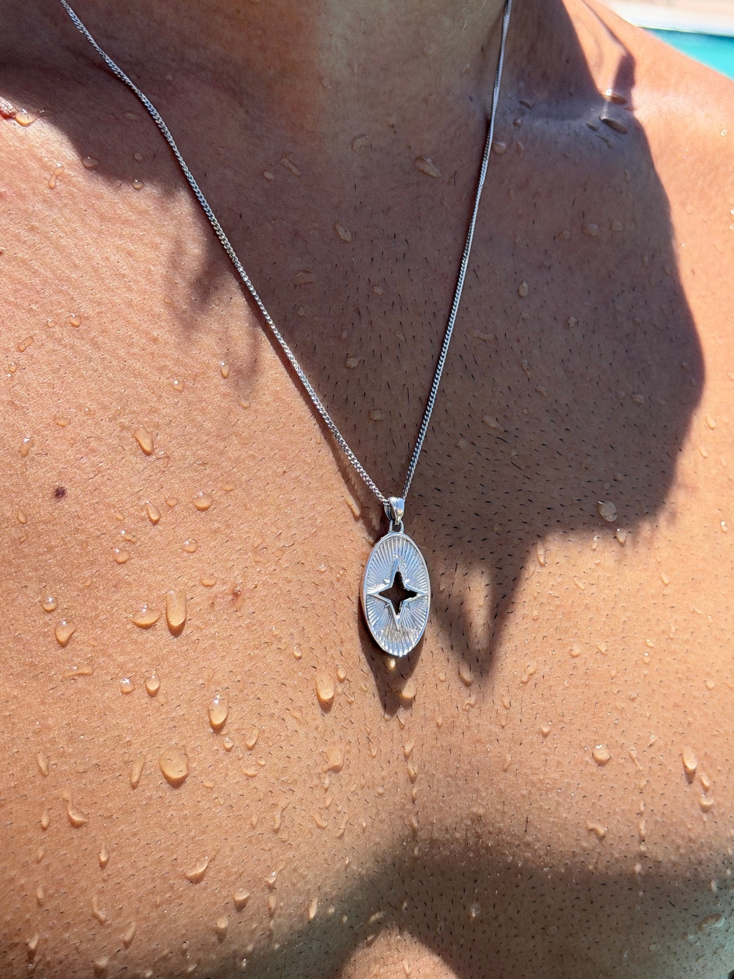 Big Stellar Seal Necklace in Sterling Silver 925s