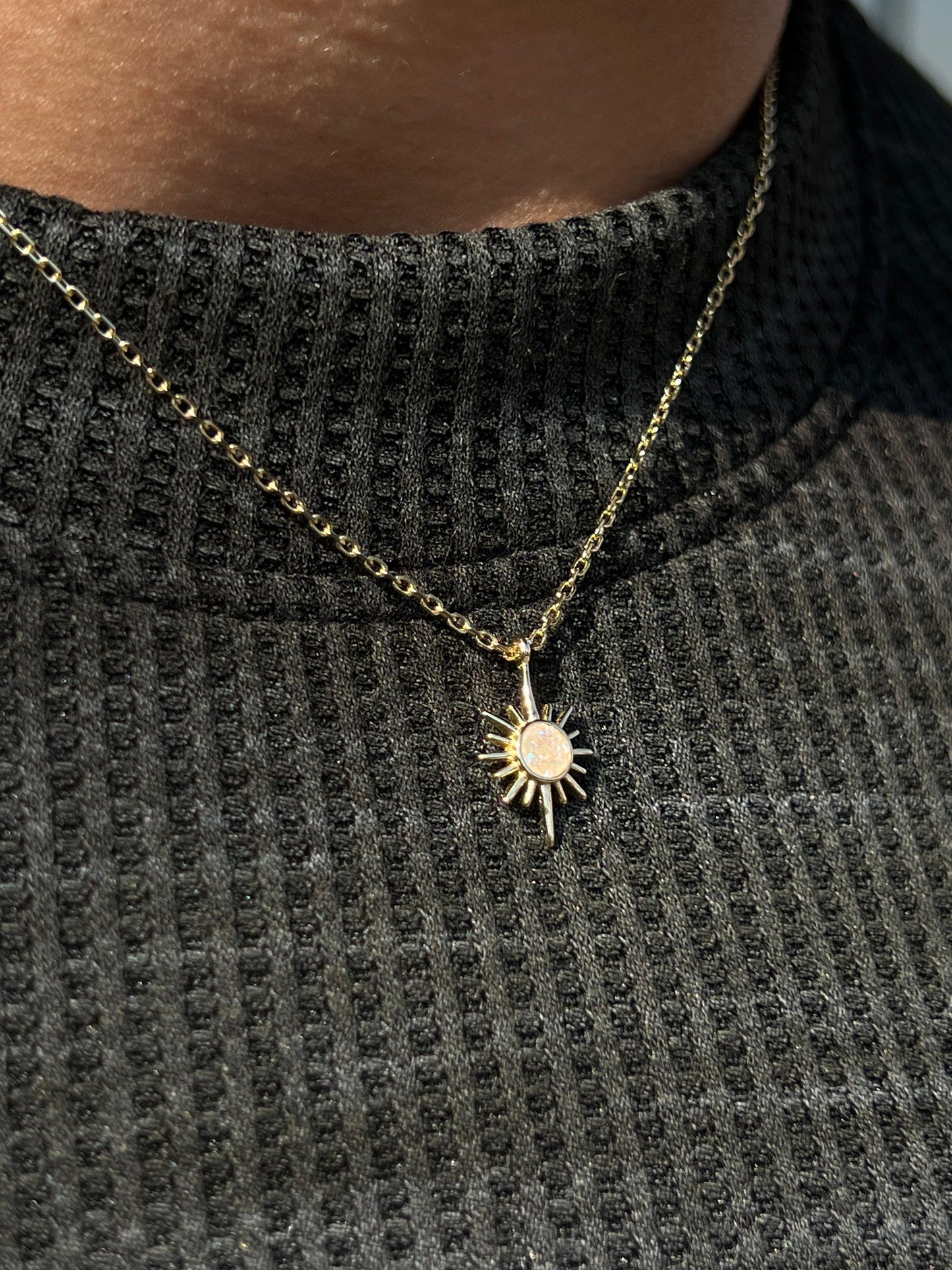 GOLD Plated Star Necklace for Men's Sterling Silver 925s