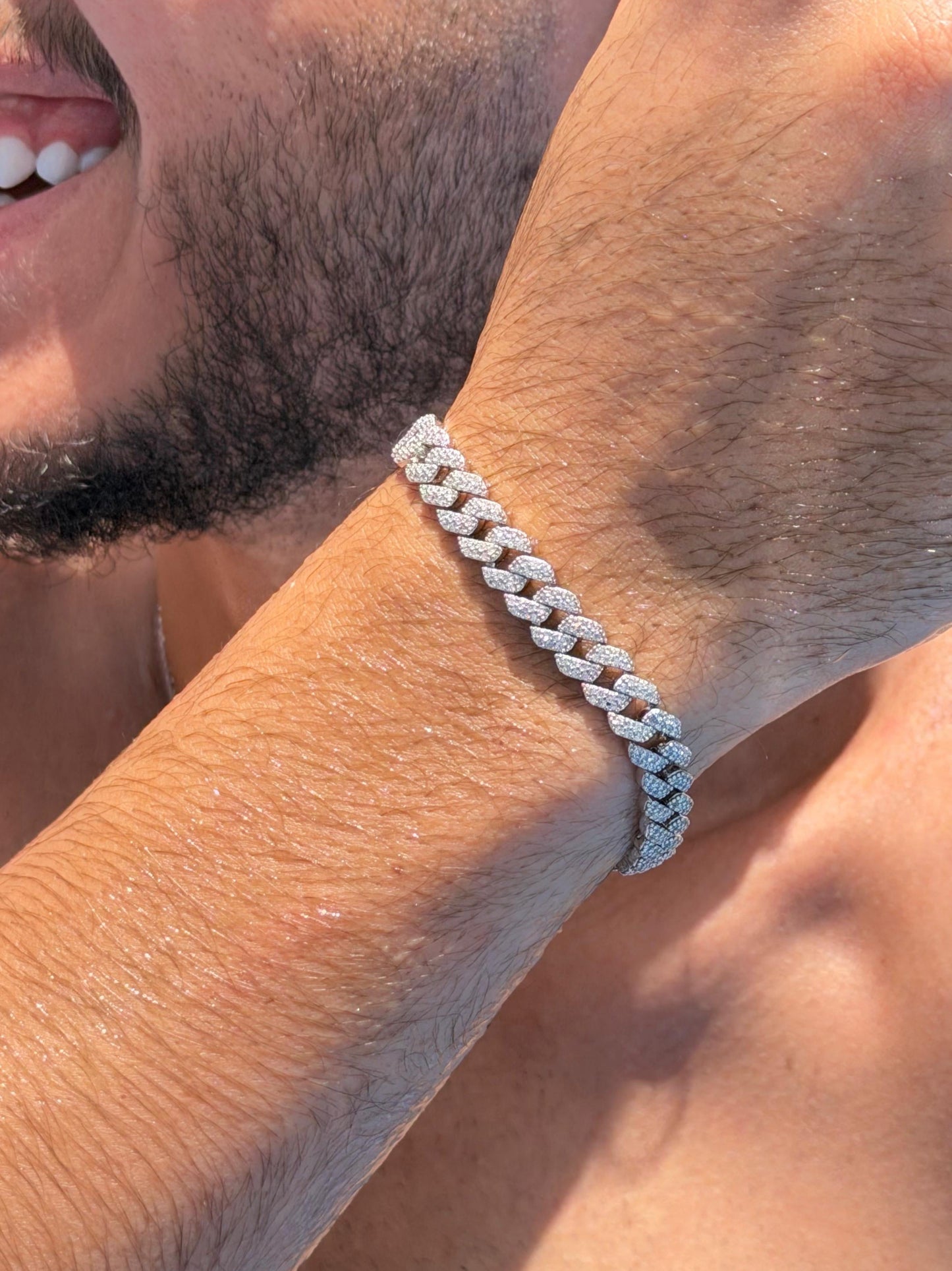 All icey Bracelet Sterling Silver 925s(19cm-8.5mm)