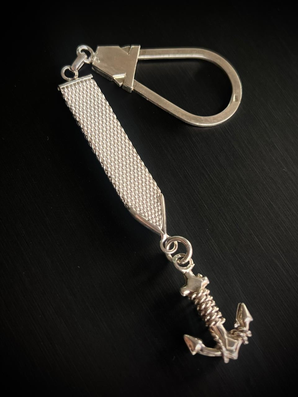 Anchor Key Chain 15cm-Sterling Silver 925s