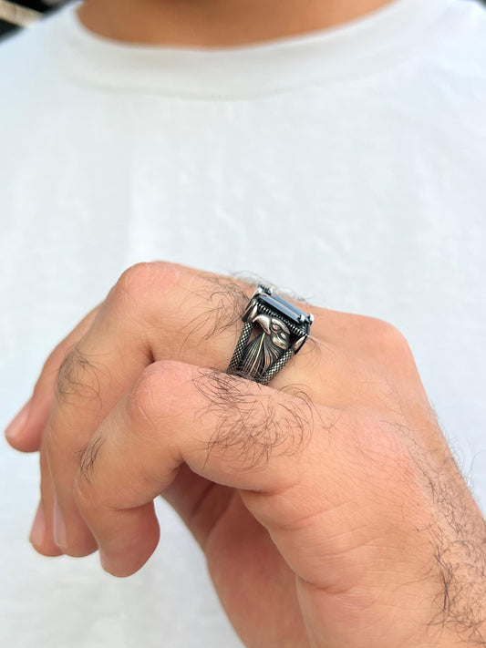 Black Eagle Ring -Sterling Silver 925s