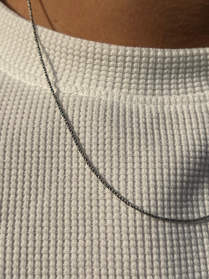 Slim Wire Necklace for Men's Sterling Silver 925s