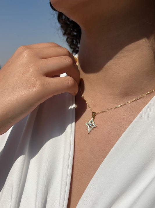 Gold plated Starlight Necklace in Sterling Silver 925s
