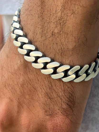 Soldier Bracelet for Men's Sterling Silver 925s-20,5cm-12mm
