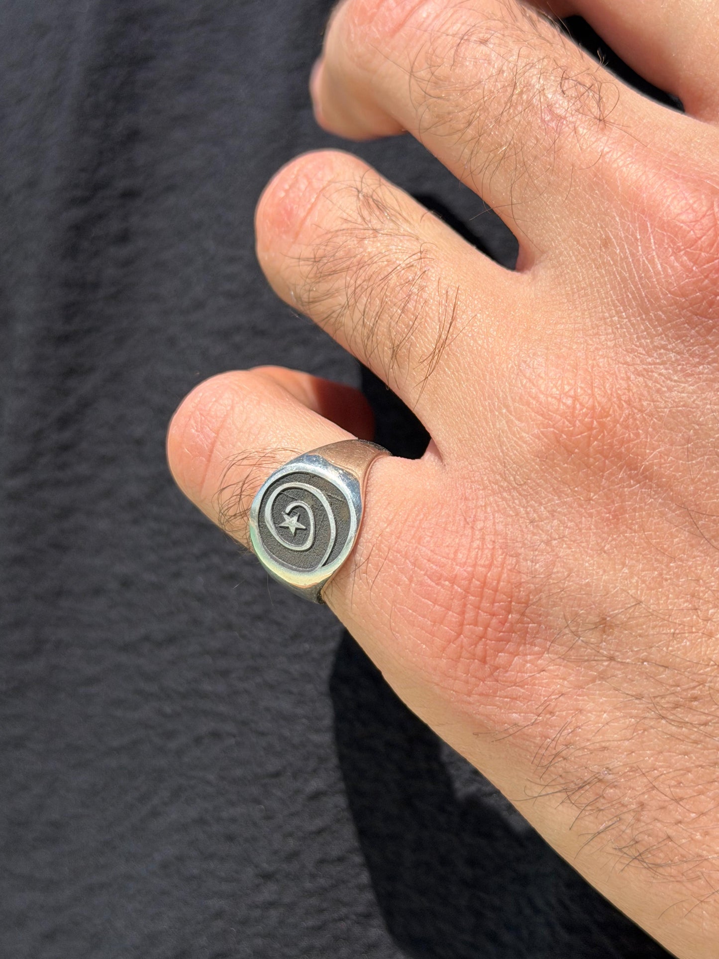 Spiral Star Ring in Sterling Silver 925s