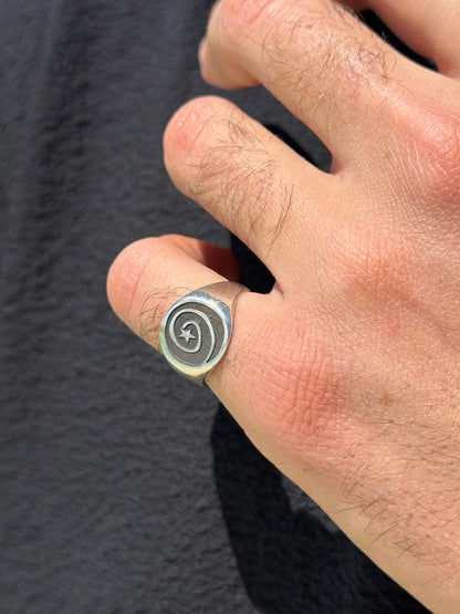 Spiral Star Ring in Sterling Silver 925s
