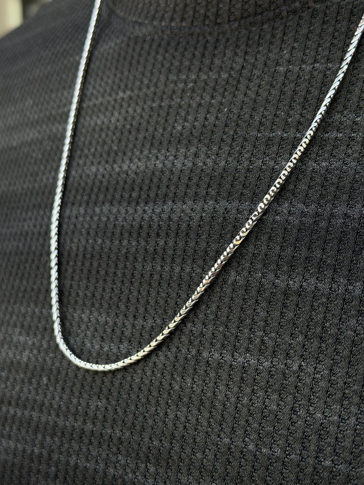 Link Flow Necklace for Men's Sterling Silver 925s- 63cm-2mm