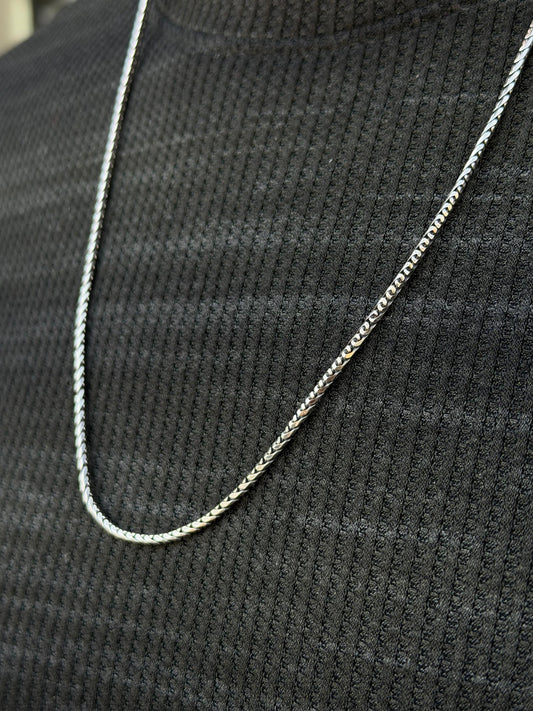 Link Flow Necklace for Men's Sterling Silver 925s- 63cm-2mm