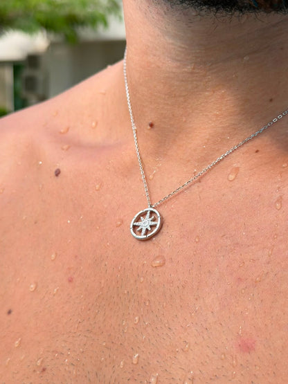 Northstar Necklace for Men's Sterling Silver 925s -48cm
