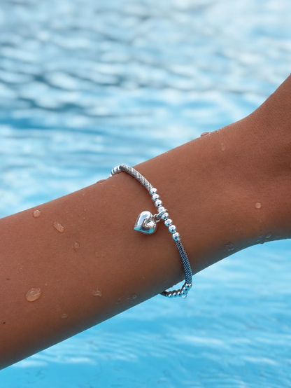 Amour beads Bracelet -in Sterling Silver -925s